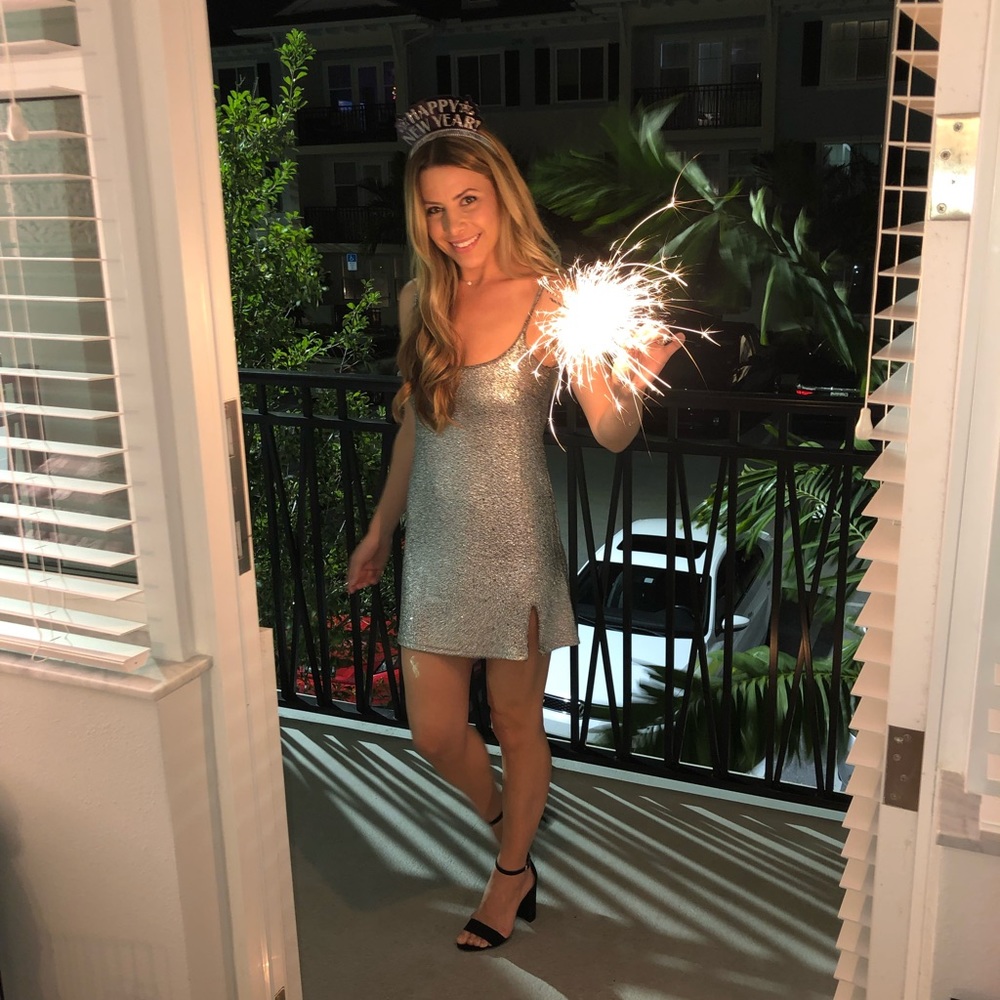 Silver Mini Dress